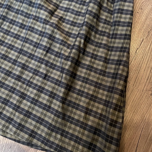 NWT H&M model-blend dress khaki green plaid - Picture 16 of 16
